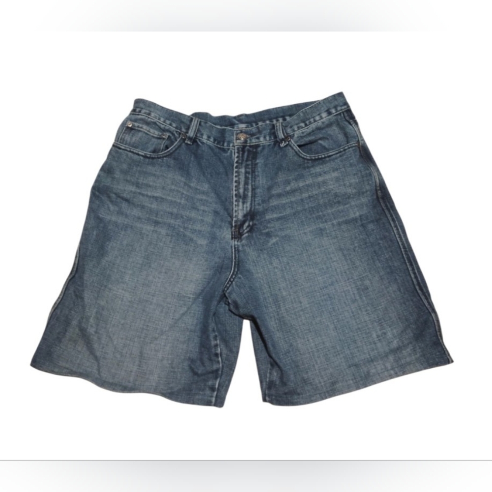 Vintage Custom Made Blue Jean Shorts Denim Jean Shorts Size 38x34 100% Cotton